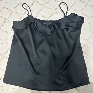 Gibson Black Satin Camisole Top